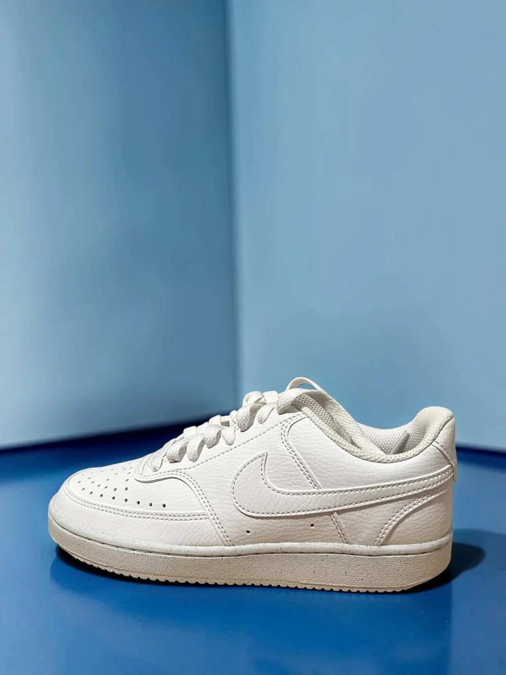 Nike All-White Low-Top Leather Sneaker
